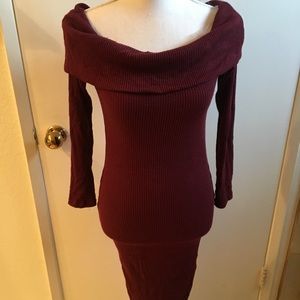 Burgundy dress